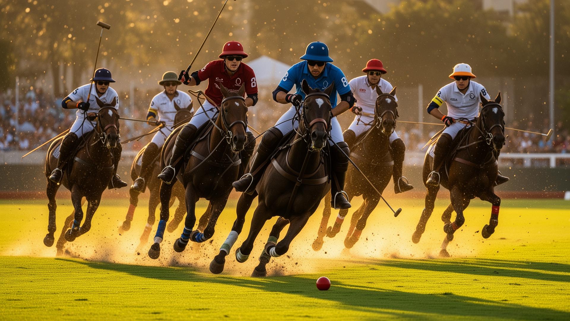 Polo team in action